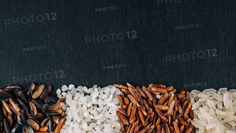 Heaps assorted rice