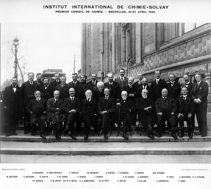 Participants at the Solvay Chemistry Conference. In 1922