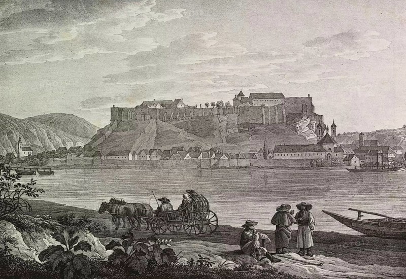 Die Donau bei der Stadt Gran
