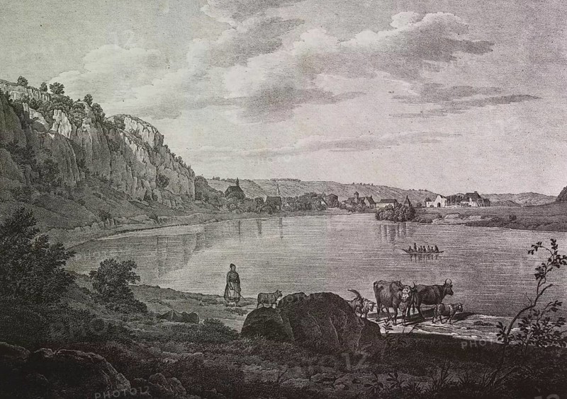 Die Donau bei der Stadt Kelheim