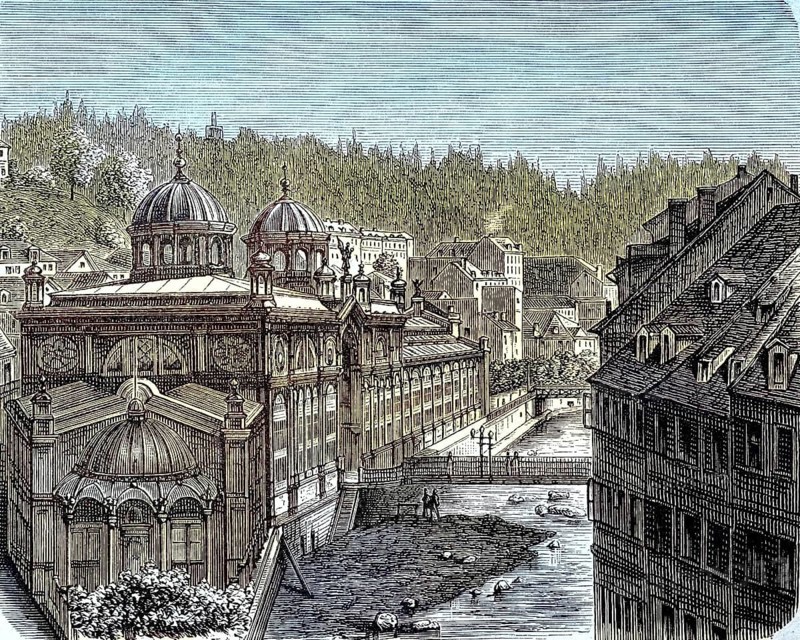 The whirlpool colonnade in Karlovy Vary