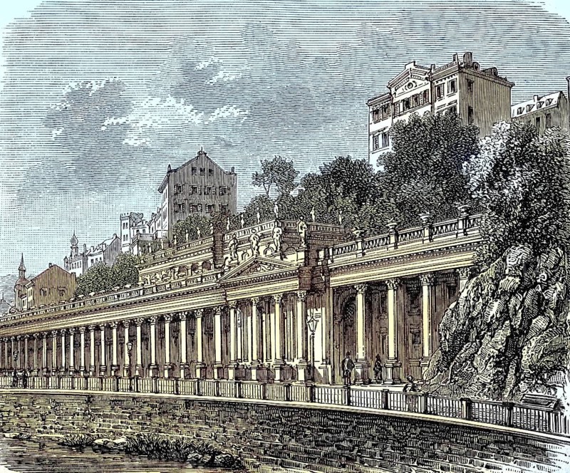 The Mill Fountain Colonnade in Karlovy Vary