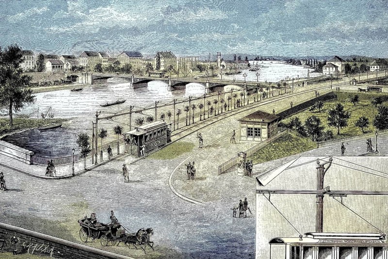 Die elektrische Eisenbahn zwischen Frankfurt am Main und Offenbach