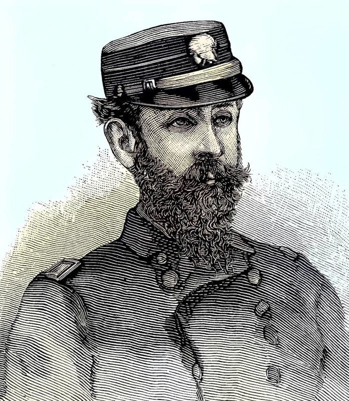 Captain W.G. Schley was sent to commemorate the rescue of Greely and his comrades