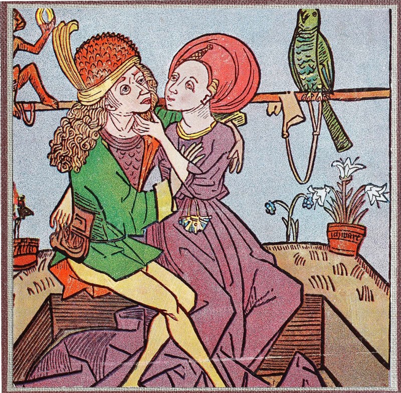 Couple in love in the park