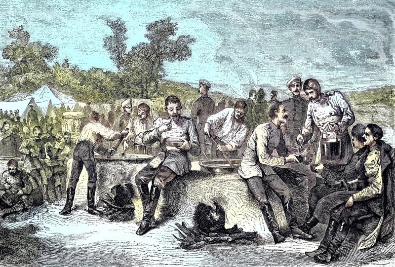 A camp of Russian hussars