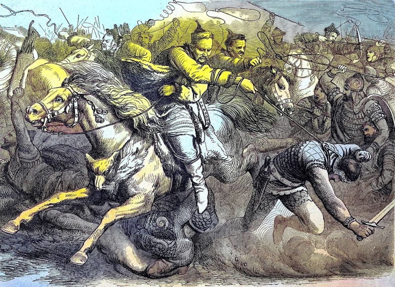 The Huns in battle with the Alans or Alani