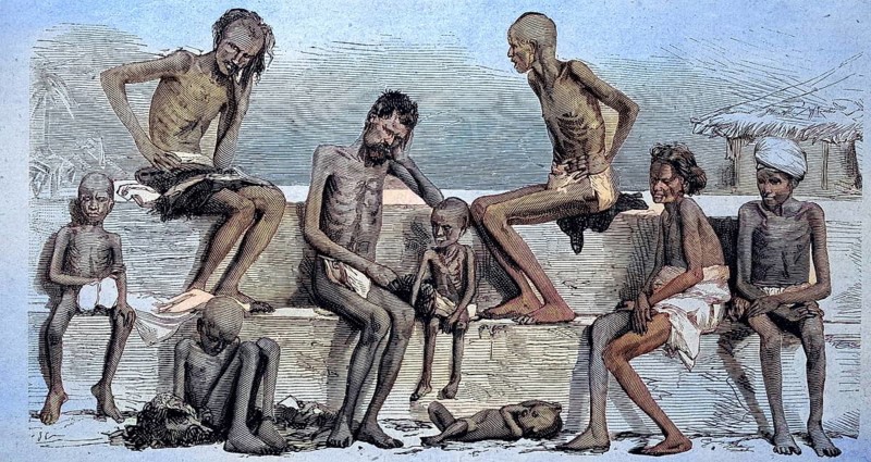 Starving natives in the presidency of Madras