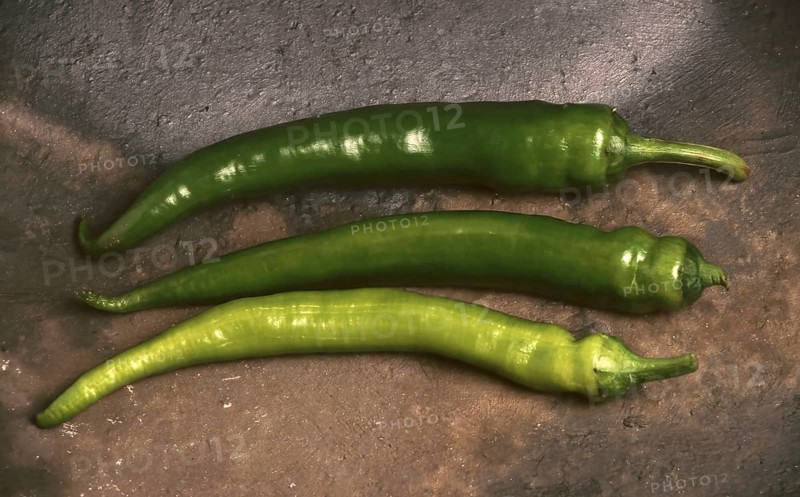 Green chilli peppers