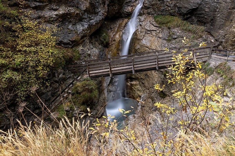 Wooden footbridge