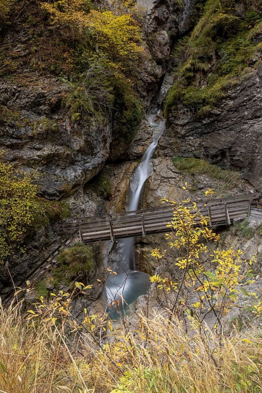 Wooden footbridge