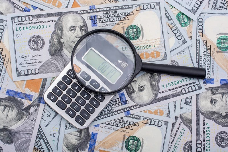 Banknote bundle of US dollar