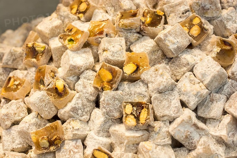 Turkish delight sweets made in Traditional style