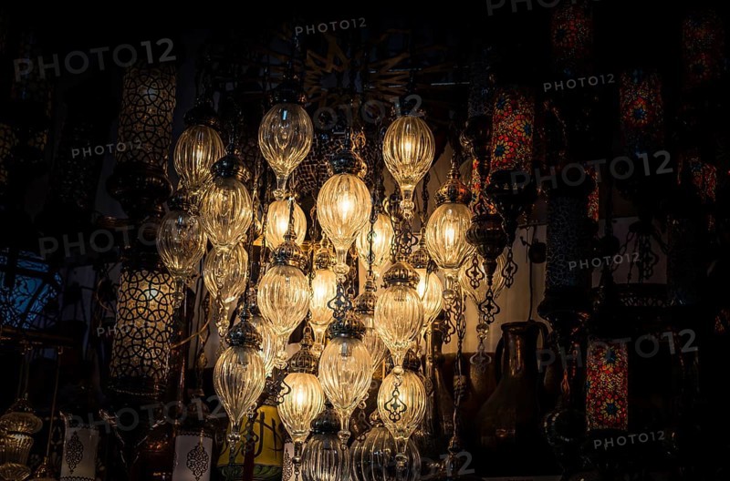 Mosaic Ottoman lamps from Grand Bazaar in Istanbul