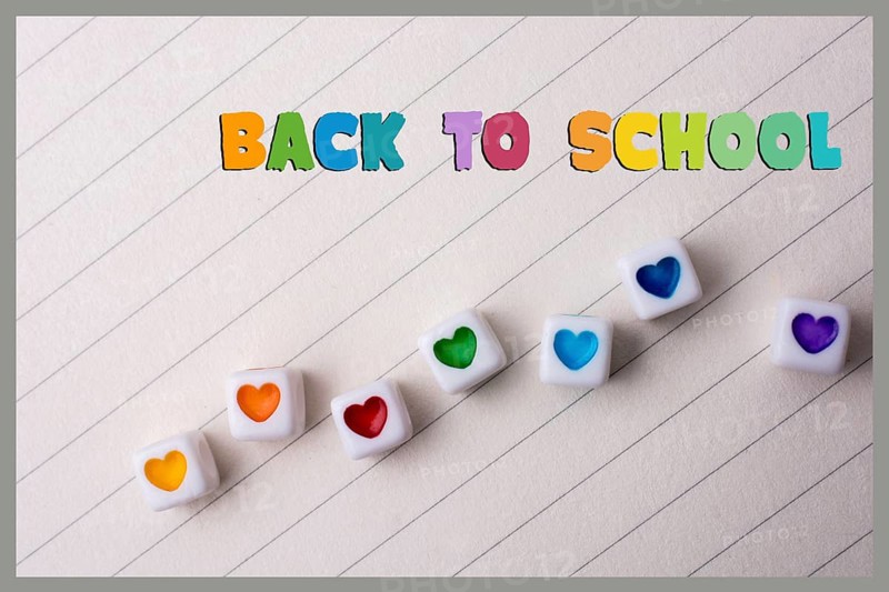 Back to school wording as educational concept