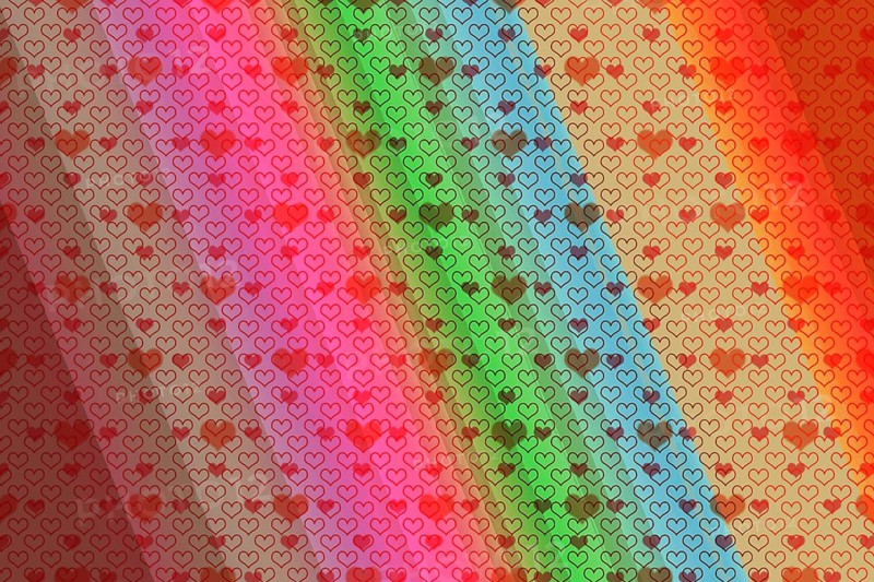 Hearts patterns template for greeting card or valentine s day