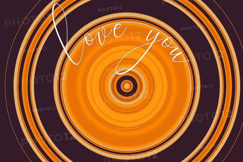 Love wording as symbol of love and care. Happy Valentines Day heart greeting