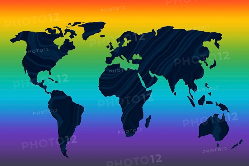 World map design. Earth with continents. Map of europe and america