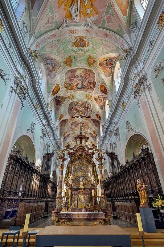 Main altar of the baroque monastery church of St George
