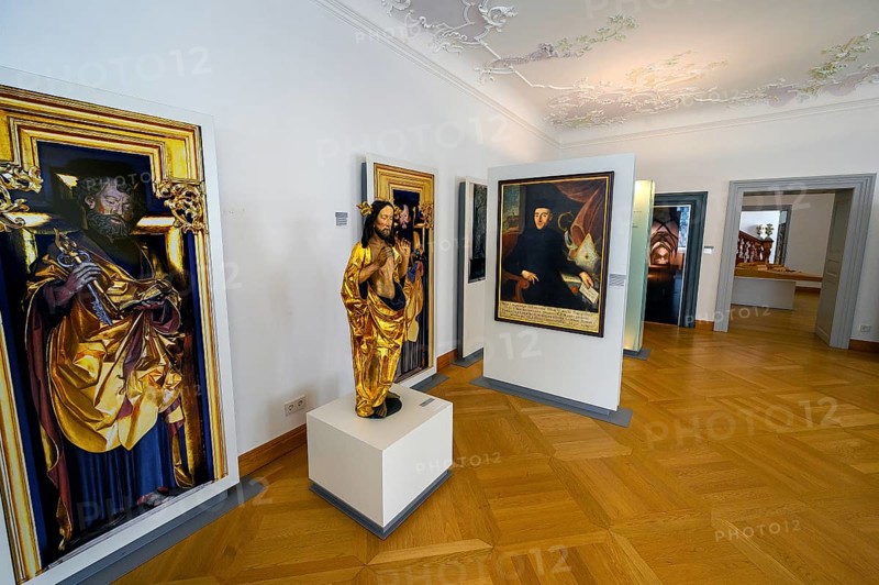 Painting and figure of Jesus in the museum of the monastery