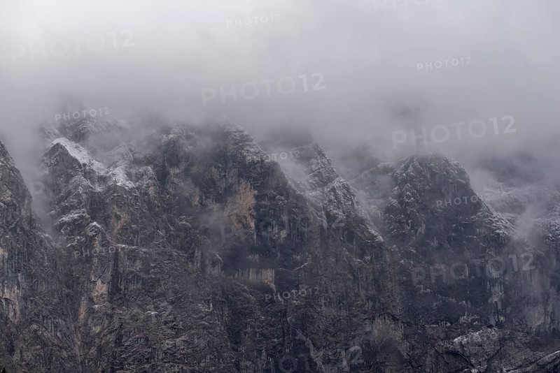Fog in the Karwendel nature park Park