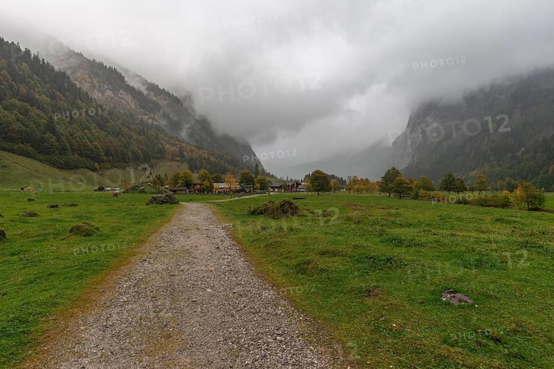 Early morning fog in the Karwendel nature park Park
