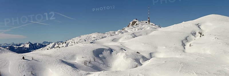 Dobratsch summit with transmission mast
