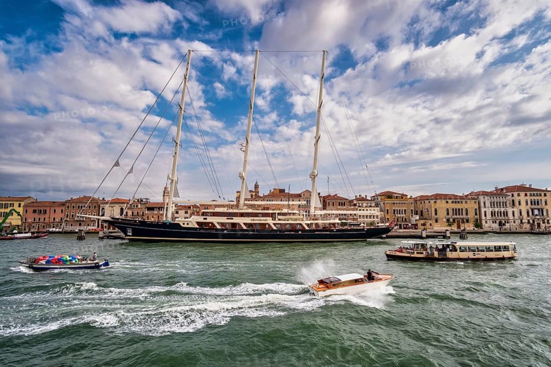 Tall ship off Venice