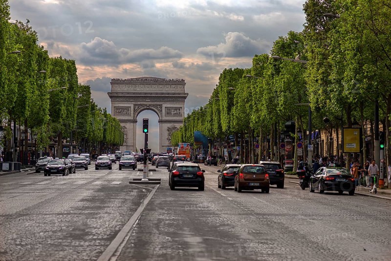 Arc de Triomphe with the Champs Elysees