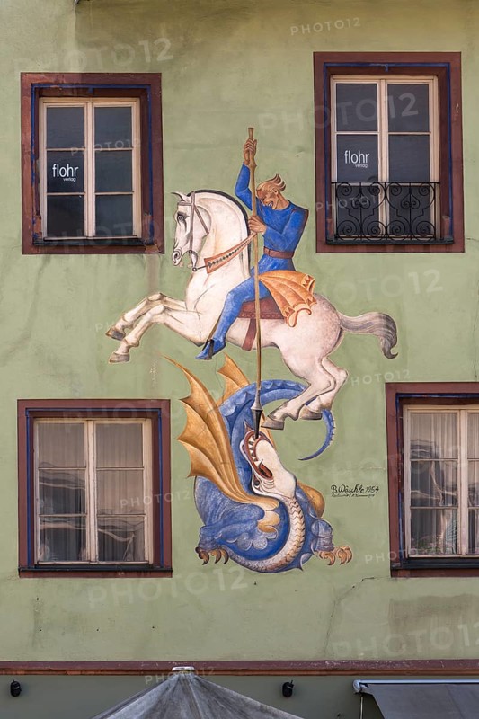 Mural painting by Bernhard Waeschle painted in 1954