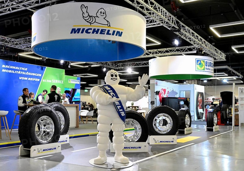Exhibition stand Michelin man truck tyres