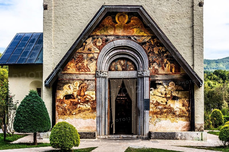 Serbian Orthodox monastery Moraca in central Montenegro