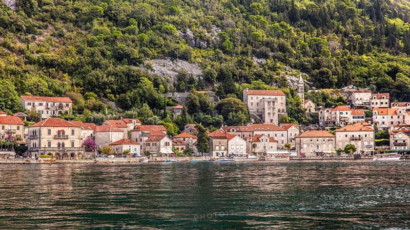 The former seafaring centre of Perast with its magnificent buildings and two beautiful offshore islands