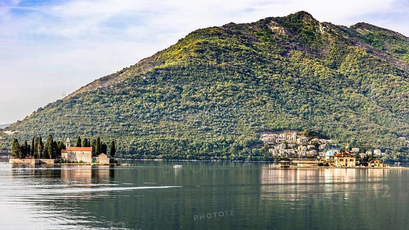 The former seafaring centre of Perast with the two beautiful offshore islands of Sveti Dorde