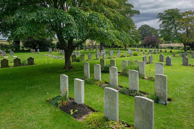 British WWI headstones at the St. Symphorien Military Cemetery