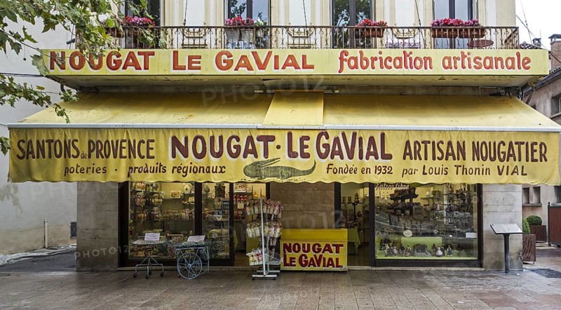 Candy store Nougat Le Gavial selling regional specialities at Montelimar