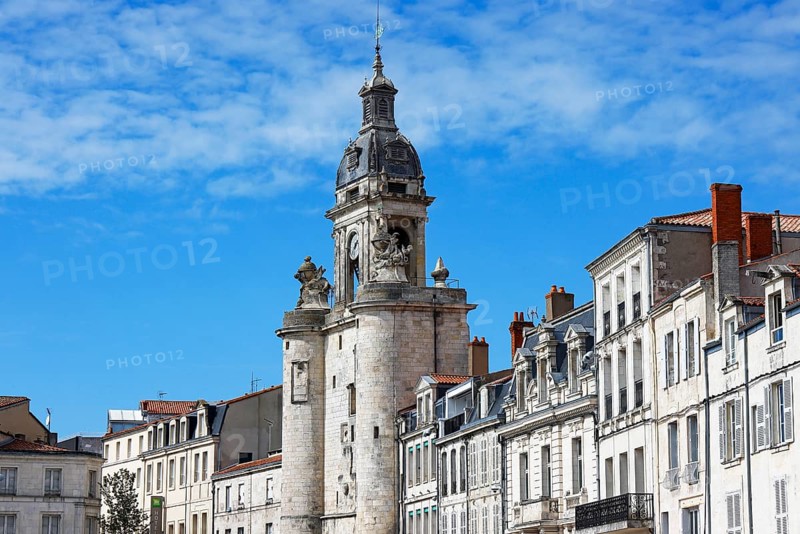 Clock tower in La Rochelle