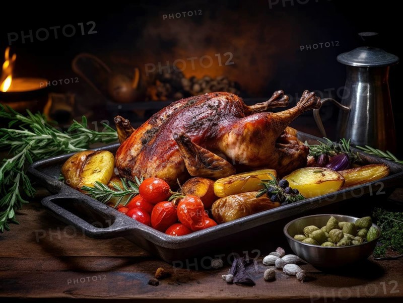 Traditional roast goose