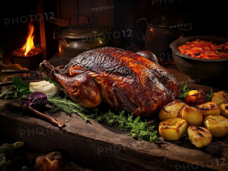 Traditional roast goose