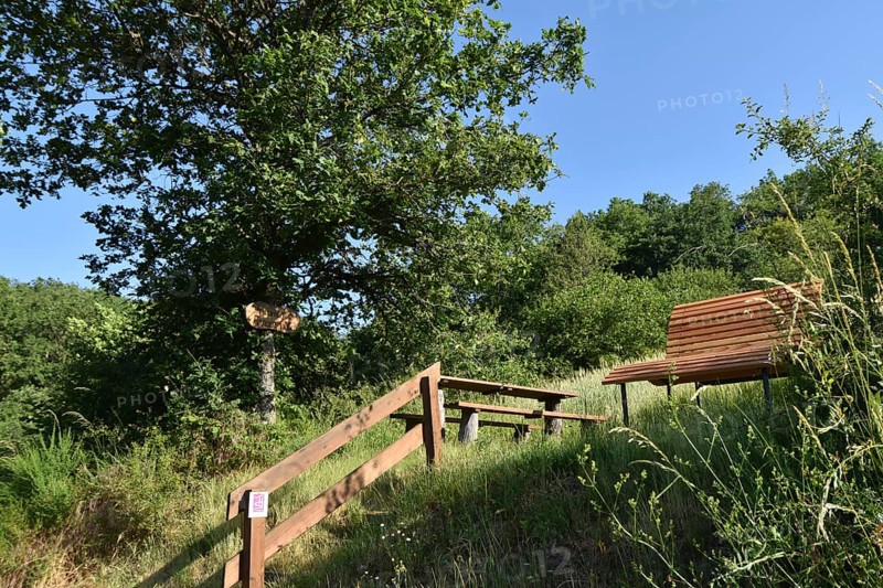 Rest and viewing point on the Nahener-Nahe-Schleife hiking trail