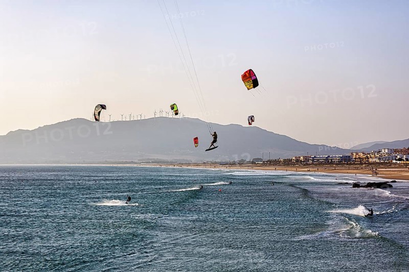 Kitesurfers enjoying the wind
