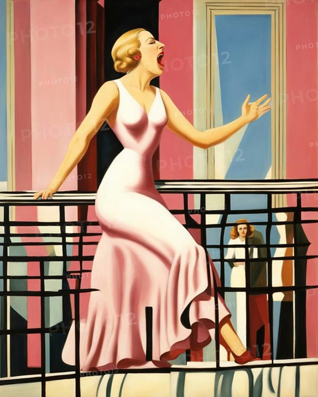 Figure of a woman like Evita Peron