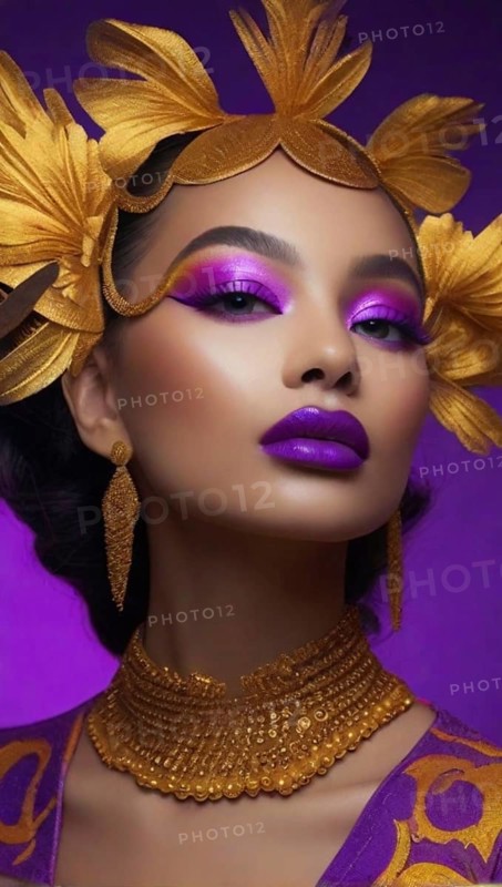 Digital render beauty potrait of latino Mixed-race female model