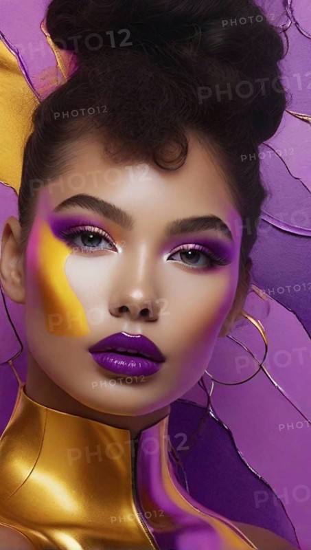 Digital render beauty potrait of latino Mixed-race female model