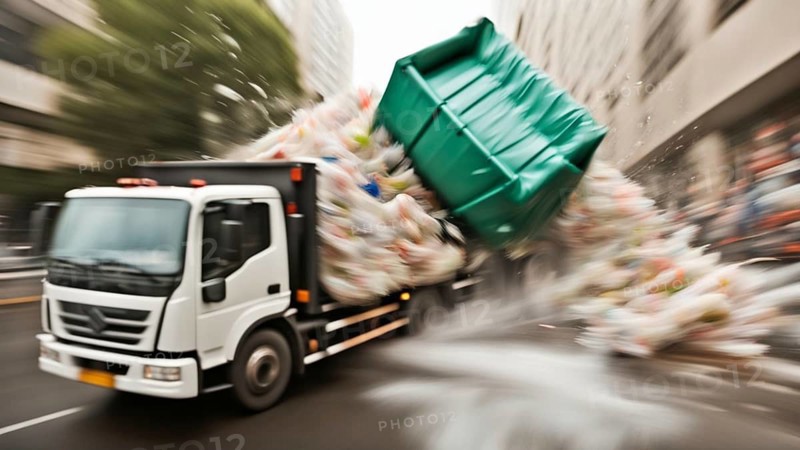Garbage Truck full of waste