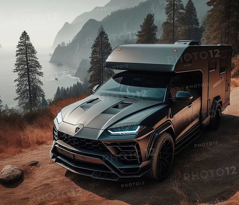 Green matte custom italian big expensive luxury suv offroad 4x4 lifted vintage custom camper conversion jeep overlanding in mountain roads