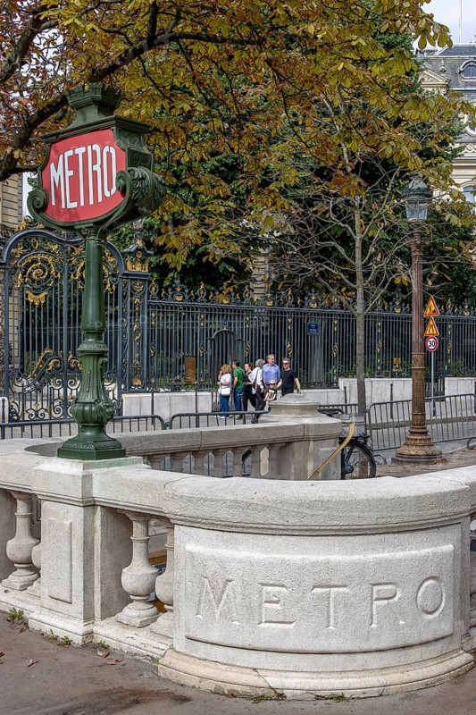 Art Nouveau entrance to the Franklin D. metro station. Roosevelt
