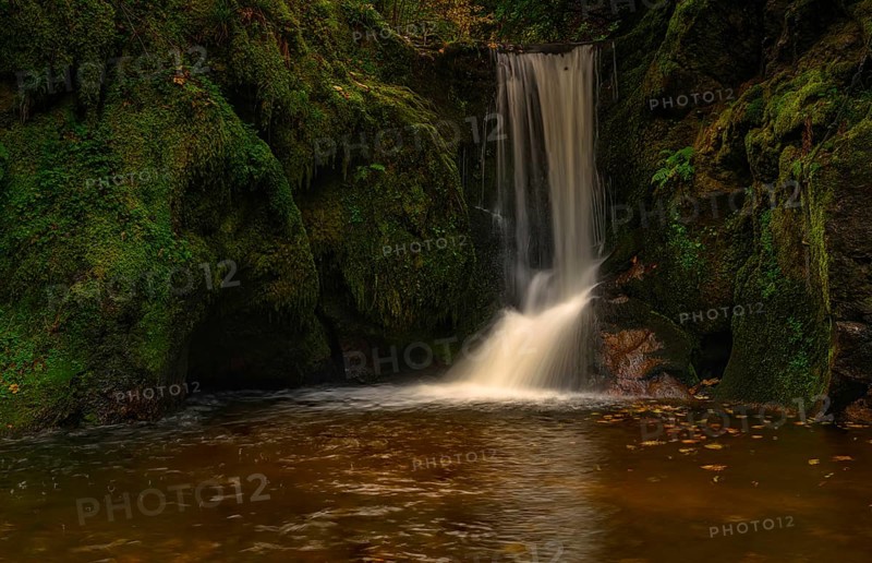 Geroldsau waterfall in autumn