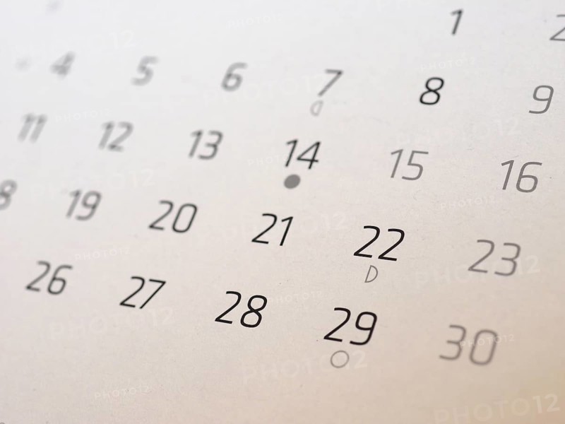 Calendar page detail