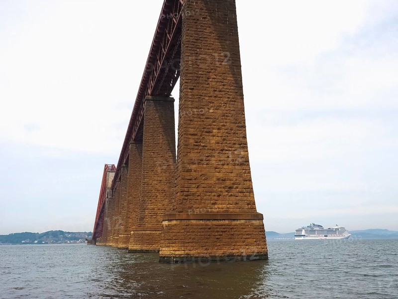 Forth Bridge over Firth of Forth in Edinburgh